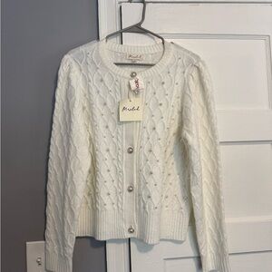 T.J.Maxx Cream Cable Knit Cardigan
